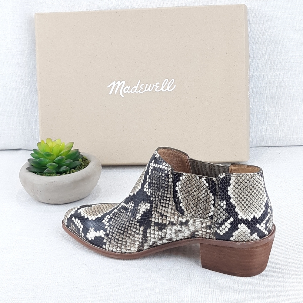 MADEWELL LOW CHELSEA BOOTS IN SNAKE EMBOSSED LEATHER - Picture 5 of 16